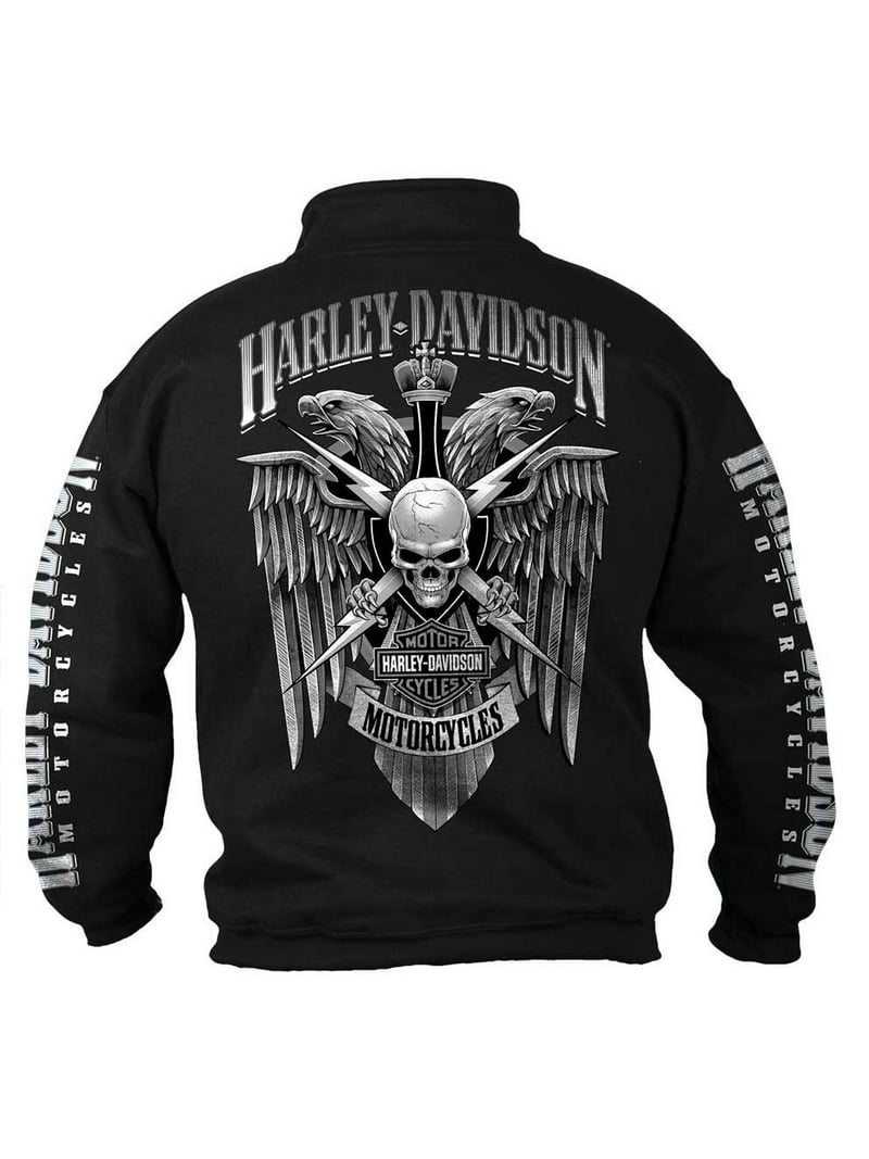 Harley-Davidson X-Large Men's Lightening Chest 1/4 Zip Cadet