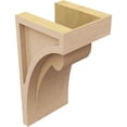 thumbnail image 5 of 5"W x 5"D x 10"H Wide Viola Rough Cedar Woodgrain TimberThane Corbel, Primed Tan, 5 of 6