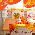 thumbnail image 6 of Fall Chair Covers Set of 6 Thanksgiving Dining Chair Protector Covers Autumn Pumpkin Truck Maple Leaves Pattern Slipcovers Removable Washable Chair Covers for Halloween Kitchen Hotel Party Wedding, 6 of 6