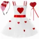 thumbnail image 3 of Vestido de princesa para el día de San Valentín para niñas pequeñas, vestidos de tutú con corazón de amor dulce, disfraz para fiesta de cumpleaños y boda de San Valentín para niños, 3 of 5