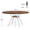 thumbnail image 5 of Tribesigns 47 Inch Round Dining Table, Modern Kitchen Table for 4, Small Dinner Table for Dining Room, Living Room, Wood and White (Only Table), 5 of 8