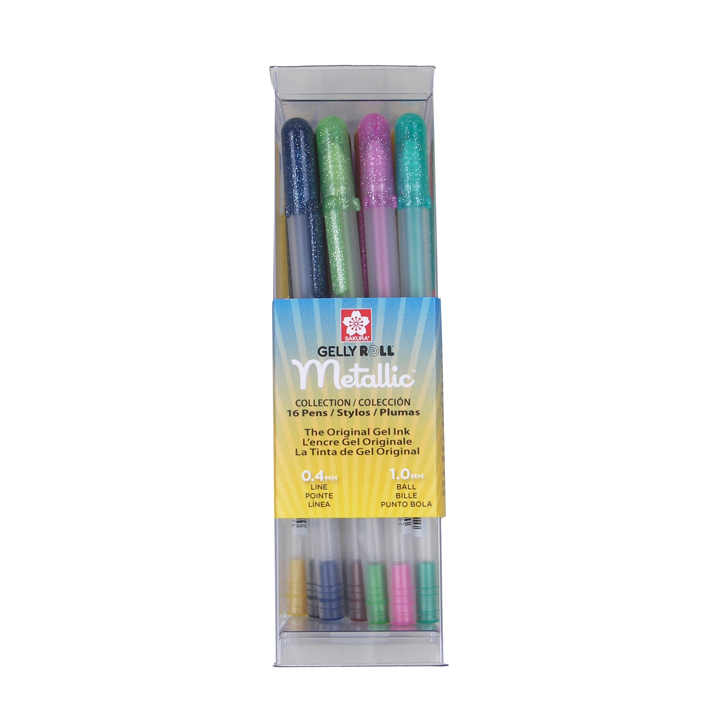 Sakura Gelly Roll Metallic Collection Cube Set, 16-Pens