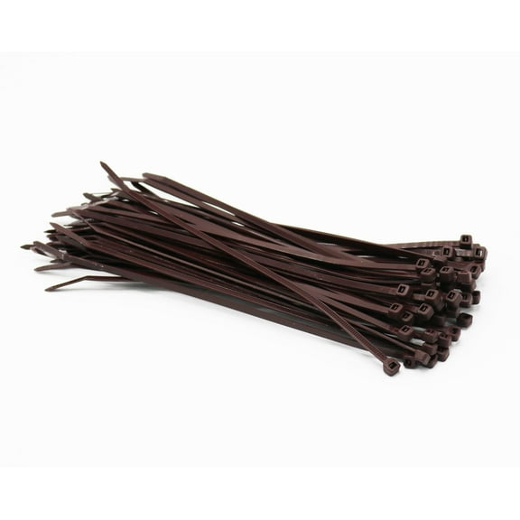 4" x 18 LB Cable Ties (100/bag) - Brown