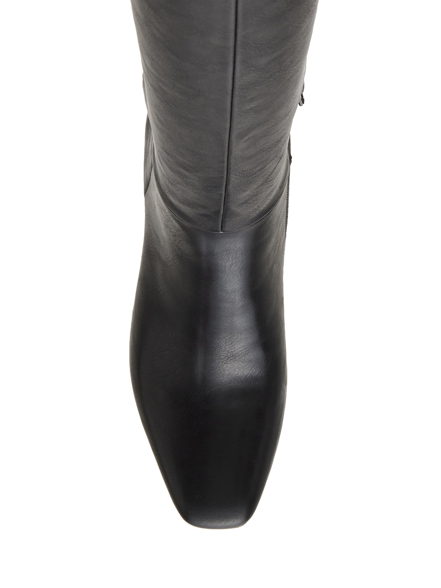 Madden Girl Women's Wesley Block Heel Tall Shaft Boot (Wide Calf Available)
