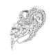 thumbnail image 1 of Broche de cristal con forma de flor de material acrílico de aleación, pasador de decoración de tela (blanco), 1 of 3