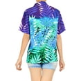 thumbnail image 3 of LA LEELA Hawaiian Shirts Womens Casual Summer Button Down Beach Party Short Sleeve Vacation Blouse Shirt Hawaii Blouses Dress Tee Shirts for Women L Forest, Multicoloured, 3 of 4