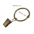 thumbnail image 2 of Unique Bargains Curtain Rings with Clips, 36pack Drapery Curtain Clip Rings, 1.22 Inch Curtain Clip Rings Hooks (Bronze), 2 of 5
