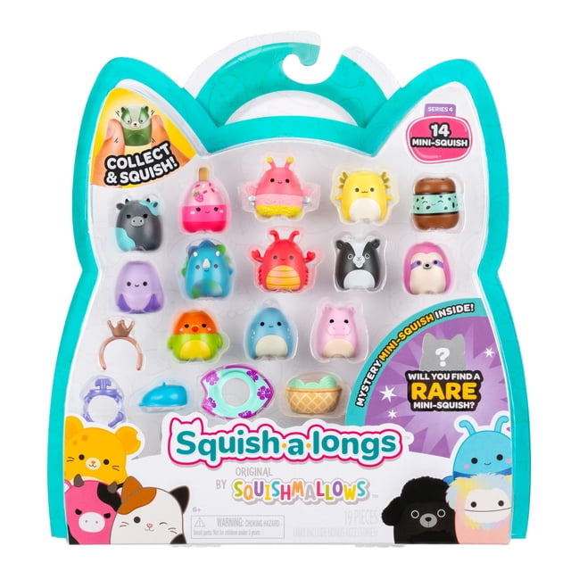 Figuras de acción Squish-a-longs Mini-Squish Paquete de 14 unidades Ola 4
