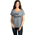 thumbnail image 2 of Thread Tank Day Drinkin Women's Relaxed Slouchy Dolman T-Shirt Tee Heather Grey 2X-Large, 2 of 4