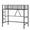 Black, variant on VECELO Metal Twin Size Loft Bed Frame with Stairs & Full-Length Guardrail, Loft Bed for Bedroom, Space-Saving Design, No Box Spring Needed, Pink