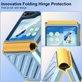 thumbnail image 4 of KOMI Designed for Galaxy Z Flip 5 Case with Hinge Protection,Samsung Flip 5 Heavy Duty Shockproof Full Body Protective Phone Case Cover for Z Flip 5 5G(2023)-Plating Blue, 4 of 5