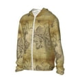 thumbnail image 2 of Haiem Vintage World Map UPF 50+ Fishing Shirts for Men Long Sleeve UV Sun Protection Hoodie Non-Mask Outdoor Hiking Shirts, 2 of 9