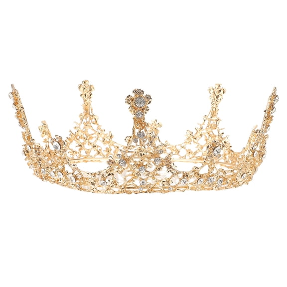 ELAYARD Gorgeous Golden Bridal Tiara, Lightweight and Durable for Weddings and Parties