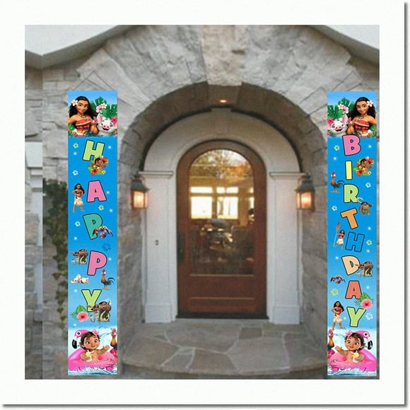Moana Fiesta Fête Banners - Tropical Island Birthday Party Decor