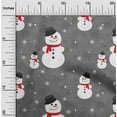 thumbnail image 2 of oneOone Georgette Viscose Gray Fabric Merry Christmas Dress Material Fabric Print Fabric By The Yard 42 Inch Wide, 2 of 5