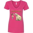 thumbnail image 3 of Inktastic Life is Better with a Dog Women's V-Neck T-Shirt, 3 of 5