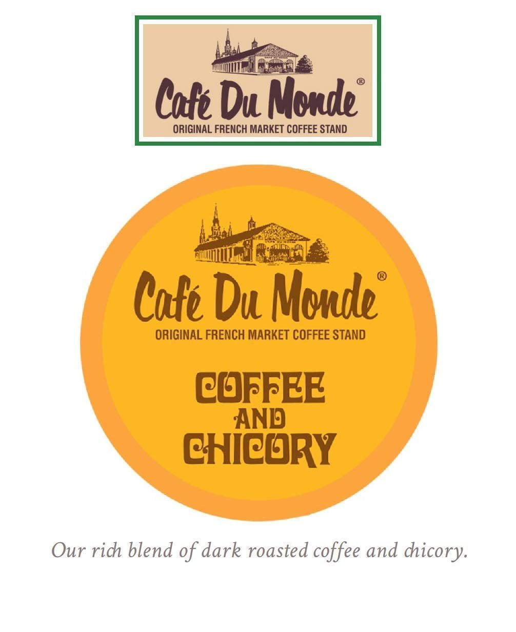 Cafe Du Monde Coffee and Chicory Single-Serve Cup Pods, 12 Count Two Pack - Chicory