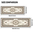 thumbnail image 5 of Beige Blue Medallion Hallway Runner Rug, Traditional French Country Long Floor Mat, Non-Slip Washable Vintage Ornate Rug for Entryway Kitchen, 5 of 9