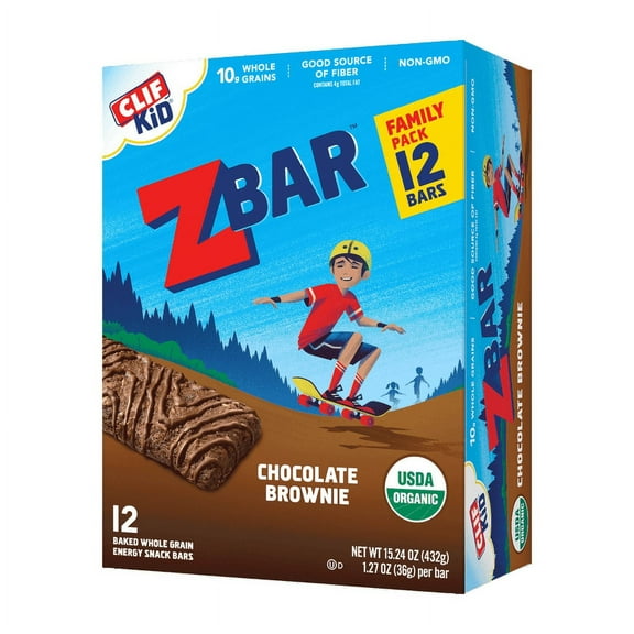 Clif Bar Organic Kid ZBar Chocolate Brownie - 12 Bars