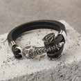 thumbnail image 5 of Terandius Double-Layer Black Leather Stylish Men's Bracelet, Men's Jewelry Gift, 5 of 6