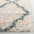 thumbnail image 3 of SAFAVIEH Daley Geometric Plush Shag Area Rug, Ivory/Seafoam, 2'3" x 4', 3 of 7