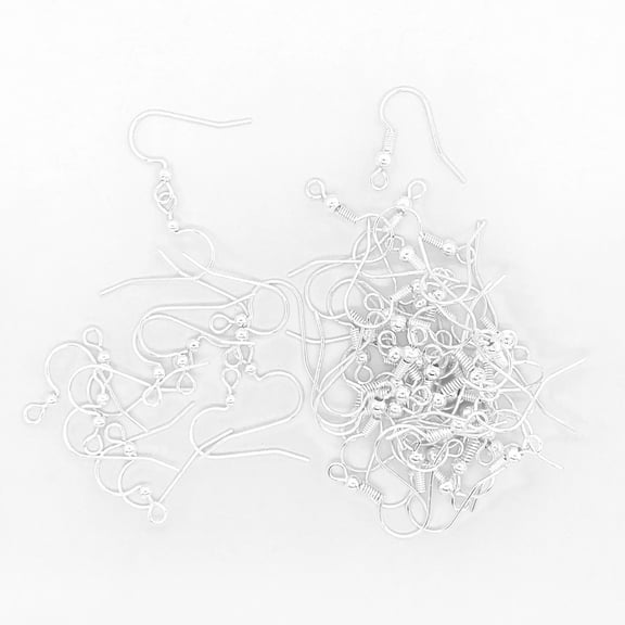 Classic Fish Hook Earwires in Silver 55pc