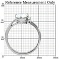 thumbnail image 2 of High polished (no plating) Stainless Steel Ring with AAA Grade CZ in Clear for Women Style TK102, 2 of 5