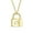 Gold-D, variant on Womens U Script Initial Monogram Lock Pendant Necklace Gold 16 Inch