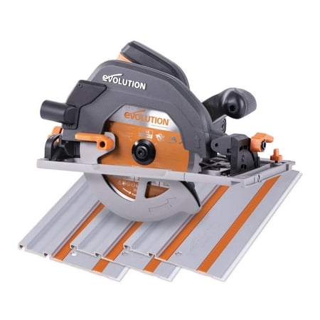 UPC: 0849713081841 | Evolution Power Tools 7-1/4-Inch  15 Amp  Multi-Material Circular Track Saw with Track  R185CCSX