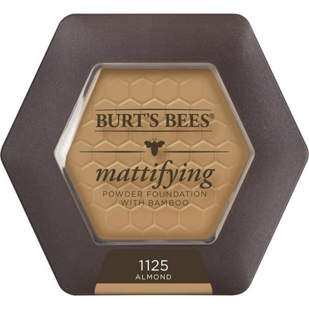 Burts Bees 100% Natural Origin Mattifying Powder Foundation, Almond, 0.3 Ounce