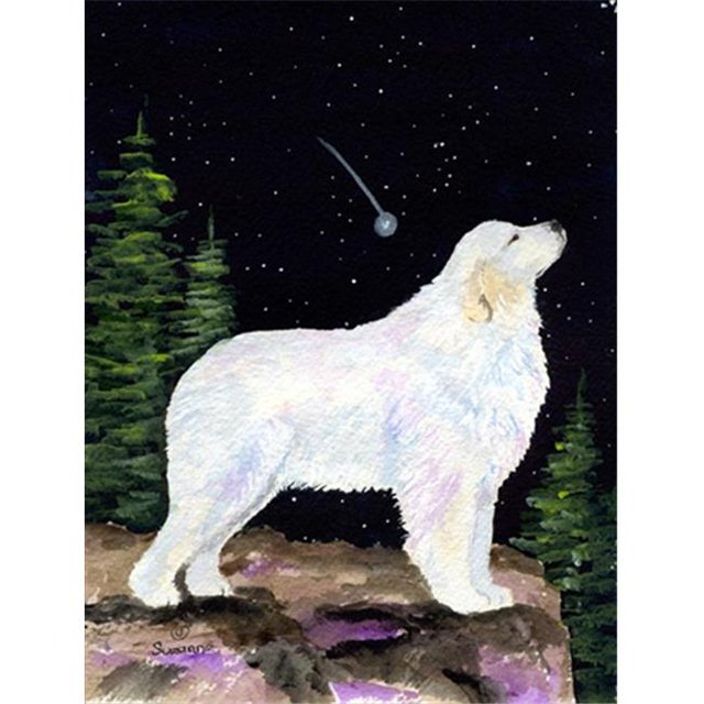 Starry Night Great Pyrenees Flag - Garden Size, 11 x 15 in.