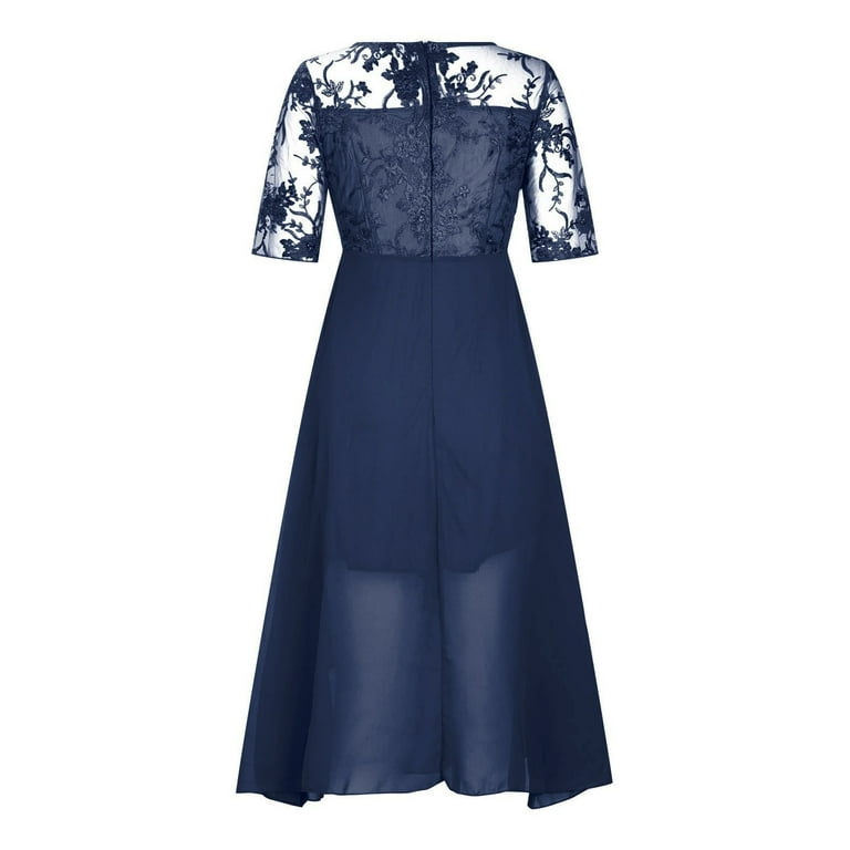 elegant mother of the bride dresses blue Zapaka Women Elegant Sky Blue Mother of the Bride with Lace Appliques Off the Shoulder Chiffon Sheath Long Formal Dress, Sky Blue / US12