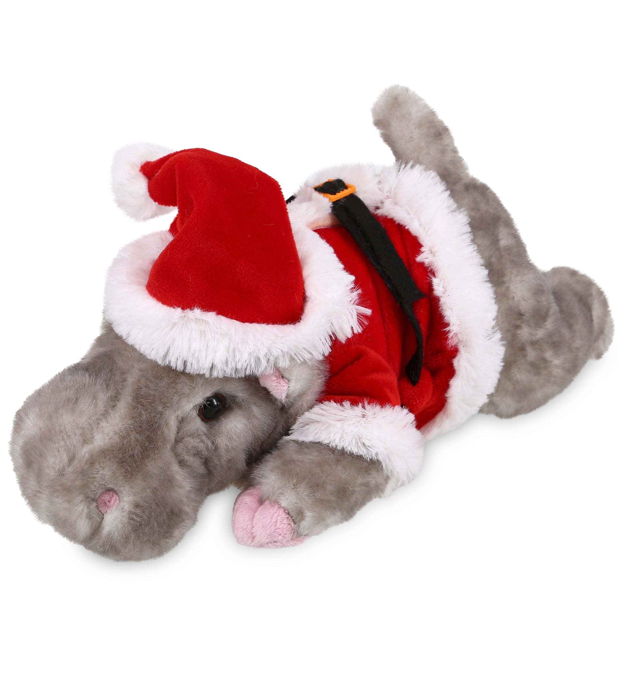 10 Inch High Quality Super Soft Plush Hippo with Santa Hat Perfect Christmas Stuffed Animal Gift Walmart