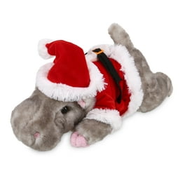 10 Inch High Quality Super Soft Plush Hippo with Santa Hat Perfect Christmas Stuffed Animal Gift Walmart