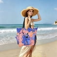 thumbnail image 6 of Colorful Palm Leaves Beach Bag Travel Tote Bag Reusable Shopping Bag Gym Bag with Wet Pocket Waterproof, 6 of 7