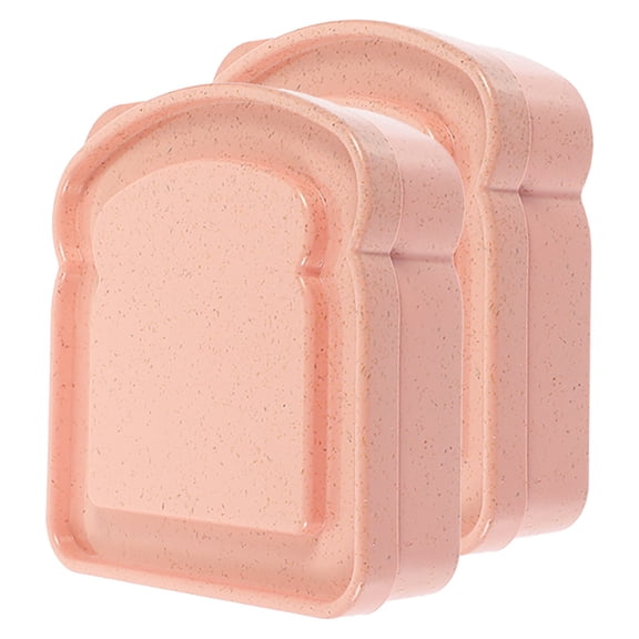 ELAYARD Lightweight Plastic Sandwich Containers with Lid for Bread and Toast Storage 2 Pack
