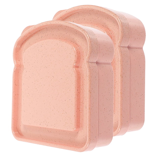 BESTYASH 2Ud Plástico Para Sandwich Y Pan Reutilizable Con Para Uso Diario Rosa