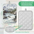 thumbnail image 6 of Yayeee Pot Holders Kitchen Heat Resistant with Pocket 7"x9.8" Cotton Oven Cooking Hot Pads, River and Mountains, 6 of 7