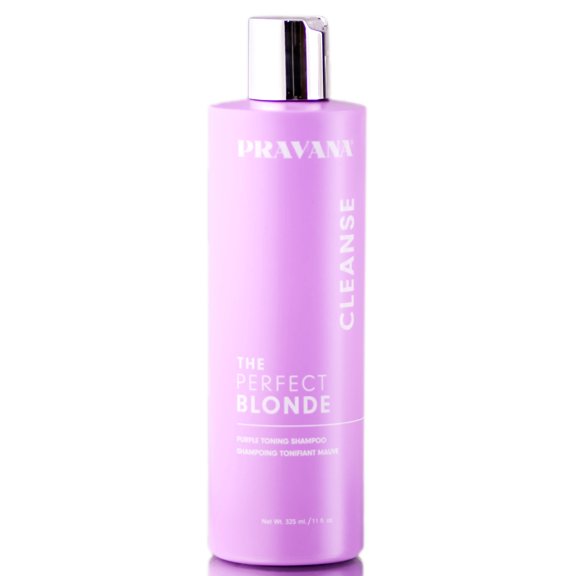 10.1 oz , Pravana The Perfect Blonde Shampoo hair beauty, Pack of 1 w/ Sleekshop Pink Comb