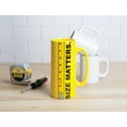 thumbnail image 3 of BigMouth Inc. "Size Matters" Coffee Mug, Ceramic Ruler Tall Cup Holds 32oz, Yellow, 3 of 3