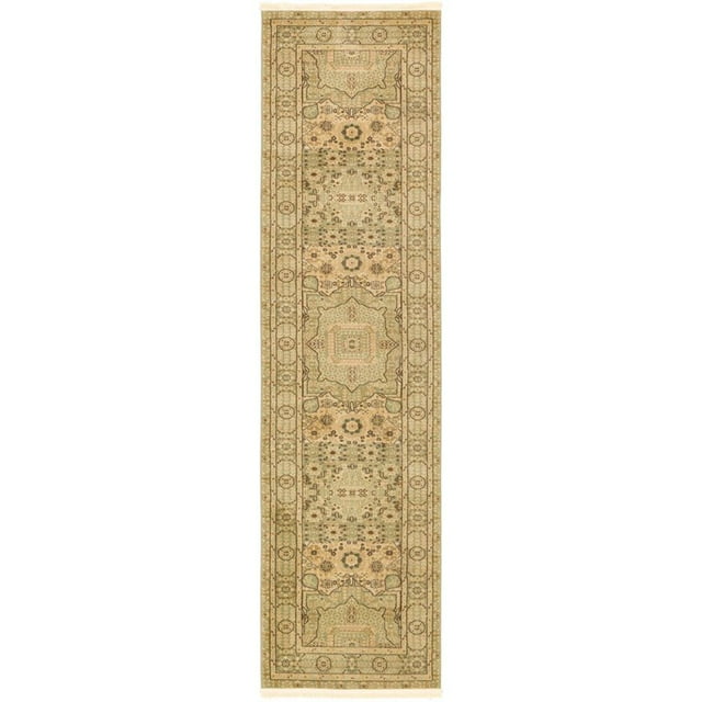 Unique Loom Austin Geometric Area Rug 2' 7 x 10' Runner Light Green/Tan