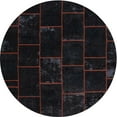 thumbnail image 1 of Ahgly Company Indoor Round Contemporary Charcoal Black Abstract Area Rugs, 4' Round, 1 of 6