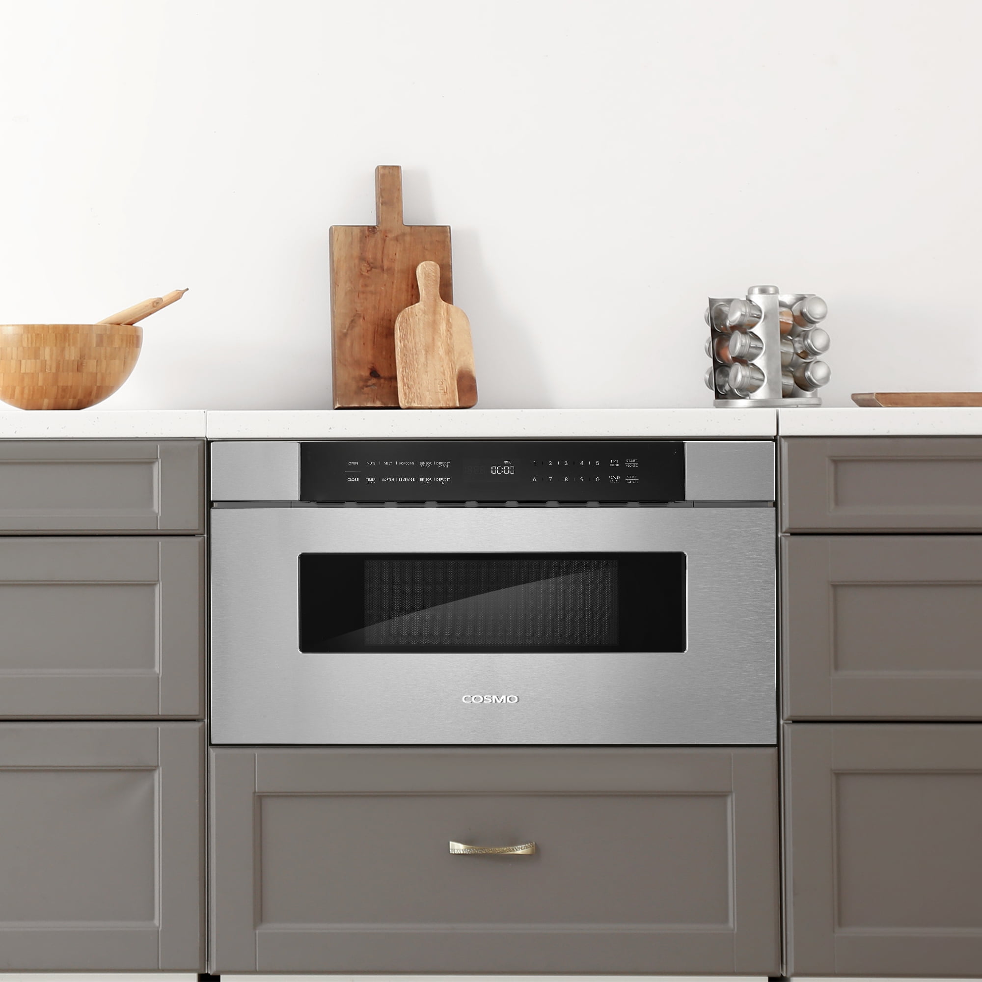 Cosmo 30 in. Haven Collection 1.2 cu. ft. Built-in Microwave Drawer, Touch Controls, Stainless Steel