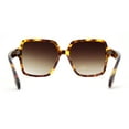 thumbnail image 4 of Womens Classy 90s Oversize Rectangle Designer Fashion Sunglasses Tortoise Brown, 4 of 4