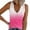 Pink, variant on DailyTrove Women's Ombre Dip-Dye Sleeveless Tank - V-Neck Casual Top, Vibrant for Beach & Summer