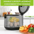 thumbnail image 5 of Vegetable Steamer Basket Rack for Cooking, 3" and 1-3/4" Tall Trivet for Instant Pot 3 Qt and 6 Qt, Heavy Duty 18/8 Stainless Steel Steamer Rack Fit Pressure Cooker (6.4" Round - 2PCS), 5 of 6