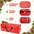 thumbnail image 3 of Xihbxyly Bolsa para Árbol de Navidad, Organizador de Gran Capacidad para Fiestas, Material Resistente y Duradero, Asas Fáciles de Transportar, Versátil para Coronas y Adornos, Protección para Decorac, 3 of 5