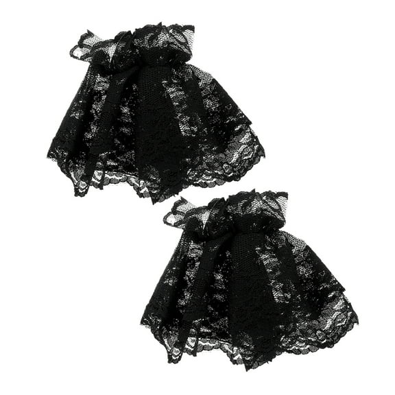 BESTYASH Black Lace Wrist Cuffs Stylish Wedding Party Accessory