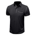 thumbnail image 4 of Summer European And American Men's Short Sleeved Men's Lapel T-shirt Color Blocking Top, 4 of 6