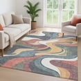 thumbnail image 6 of Addison Rugs Mayfield Premium Machine Washable Transitional Swirls Gold Rectangle Rug, 5' x 7'6", 6 of 6